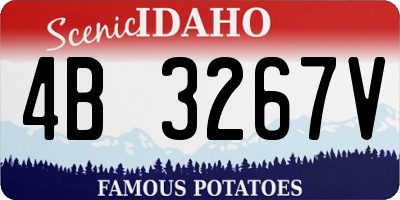 ID license plate 4B3267V