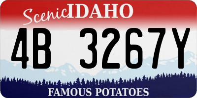 ID license plate 4B3267Y
