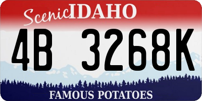 ID license plate 4B3268K