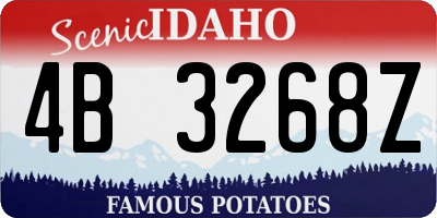 ID license plate 4B3268Z