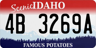ID license plate 4B3269A