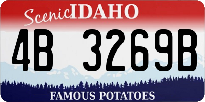 ID license plate 4B3269B