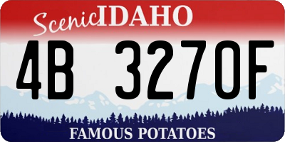 ID license plate 4B3270F