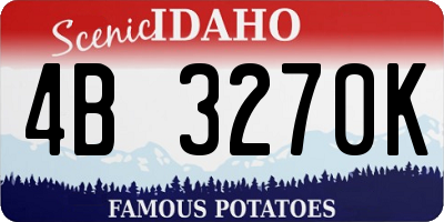 ID license plate 4B3270K