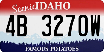 ID license plate 4B3270W