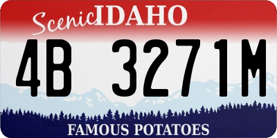 ID license plate 4B3271M