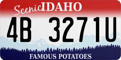 ID license plate 4B3271U