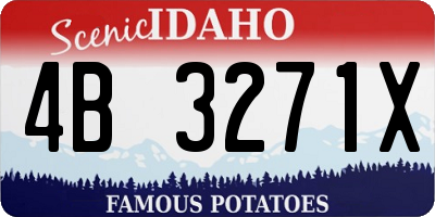 ID license plate 4B3271X