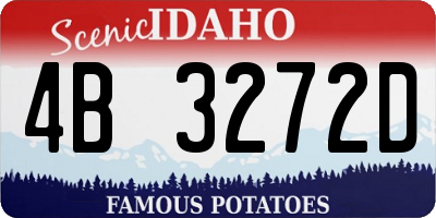 ID license plate 4B3272D