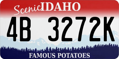 ID license plate 4B3272K