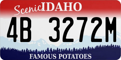 ID license plate 4B3272M
