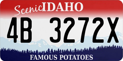 ID license plate 4B3272X