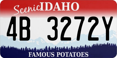 ID license plate 4B3272Y