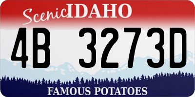 ID license plate 4B3273D