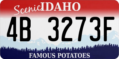 ID license plate 4B3273F