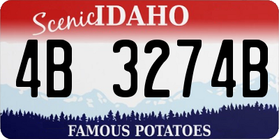 ID license plate 4B3274B