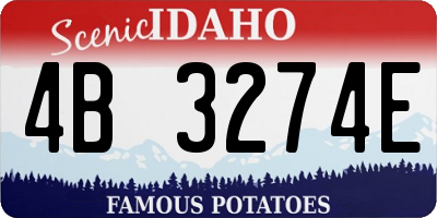 ID license plate 4B3274E