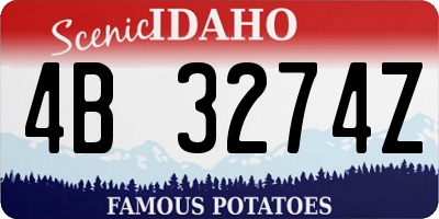 ID license plate 4B3274Z
