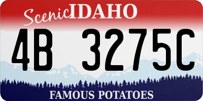 ID license plate 4B3275C