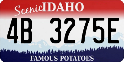 ID license plate 4B3275E