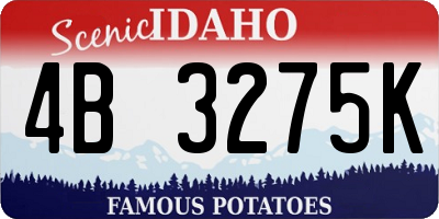 ID license plate 4B3275K