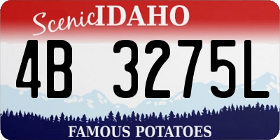 ID license plate 4B3275L