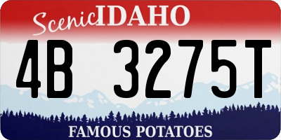 ID license plate 4B3275T