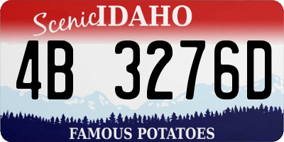 ID license plate 4B3276D