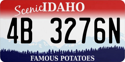 ID license plate 4B3276N