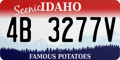 ID license plate 4B3277V