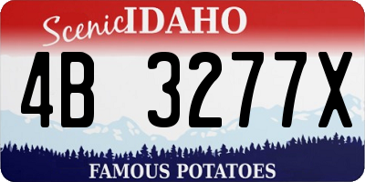 ID license plate 4B3277X