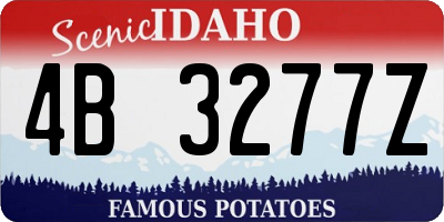 ID license plate 4B3277Z