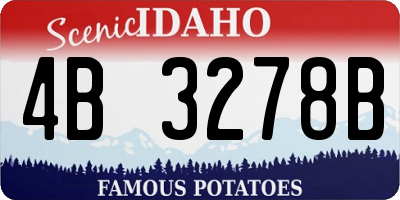 ID license plate 4B3278B
