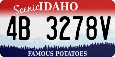 ID license plate 4B3278V