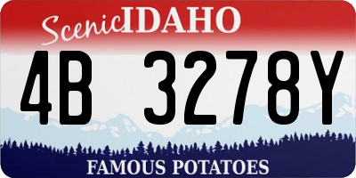 ID license plate 4B3278Y