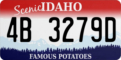 ID license plate 4B3279D