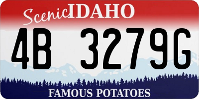 ID license plate 4B3279G