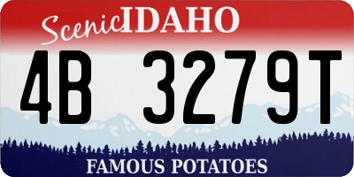 ID license plate 4B3279T