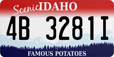 ID license plate 4B3281I