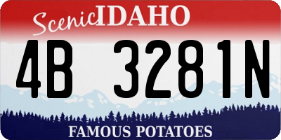 ID license plate 4B3281N
