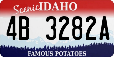 ID license plate 4B3282A