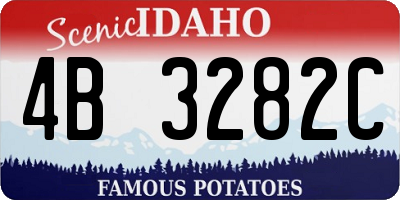 ID license plate 4B3282C