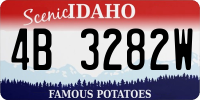 ID license plate 4B3282W