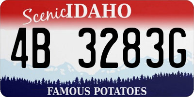 ID license plate 4B3283G