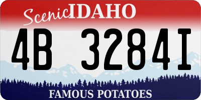 ID license plate 4B3284I