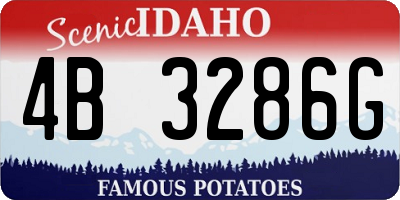 ID license plate 4B3286G