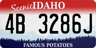 ID license plate 4B3286J