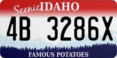 ID license plate 4B3286X