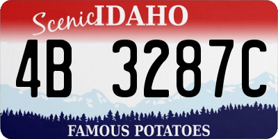 ID license plate 4B3287C