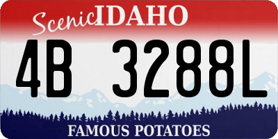 ID license plate 4B3288L